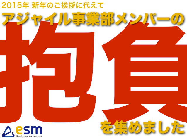 アジャイル事業部メンバーの2015年の抱負を公開しました。 - 株式会社永和システムマネジメント アジャイル事業部